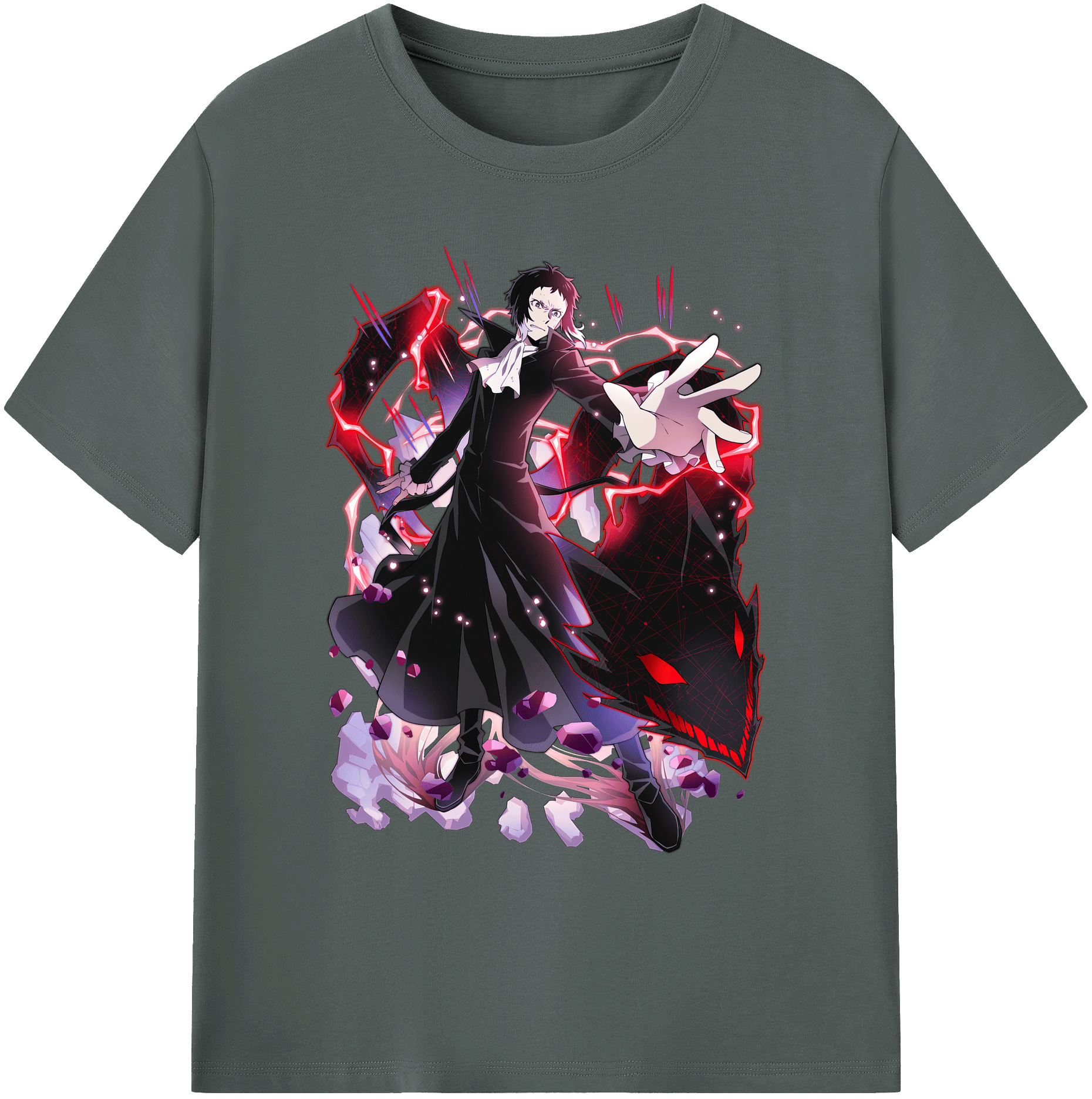 （画像用） 文豪ストレイドッグス Bungo Stray Dogs 綿100％ メンズ半袖Tシャツ｜肌触りやわらか＆通気性